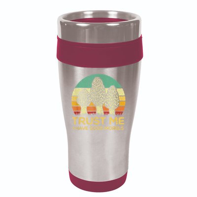 Morel Mushroom Funny Foraging Morels Hunters 16oz Travel Tumbler