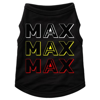 Max Max Formula Racing Driver Fan Team Box Box Box Doggie Tank