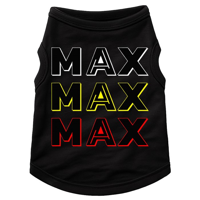 Max Max Formula Racing Driver Fan Team Box Box Box Doggie Tank