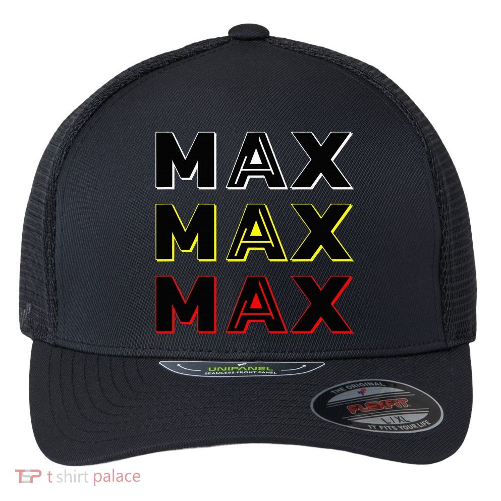 Max Max Formula Racing Driver Fan Team Box Box Box Flexfit Unipanel Trucker Cap