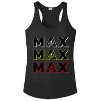 Max Max Formula Racing Driver Fan Team Box Box Box Ladies PosiCharge Competitor Racerback Tank