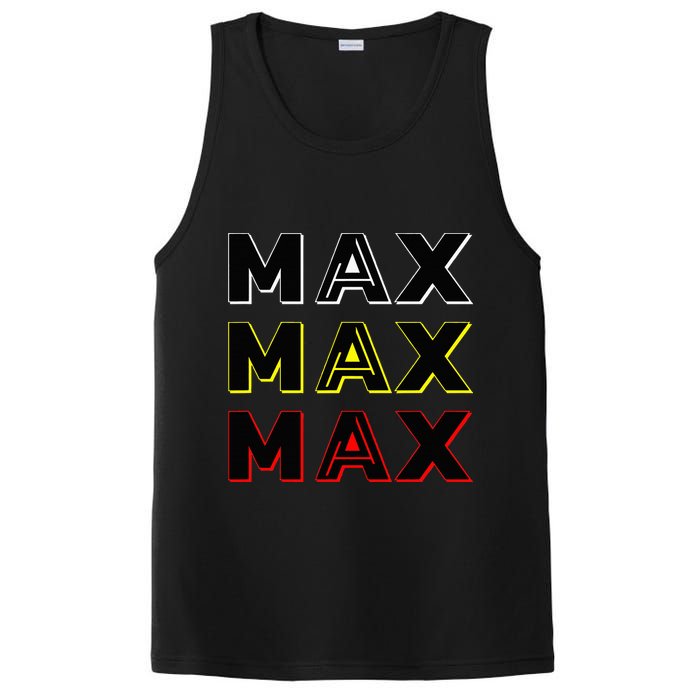 Max Max Formula Racing Driver Fan Team Box Box Box PosiCharge Competitor Tank
