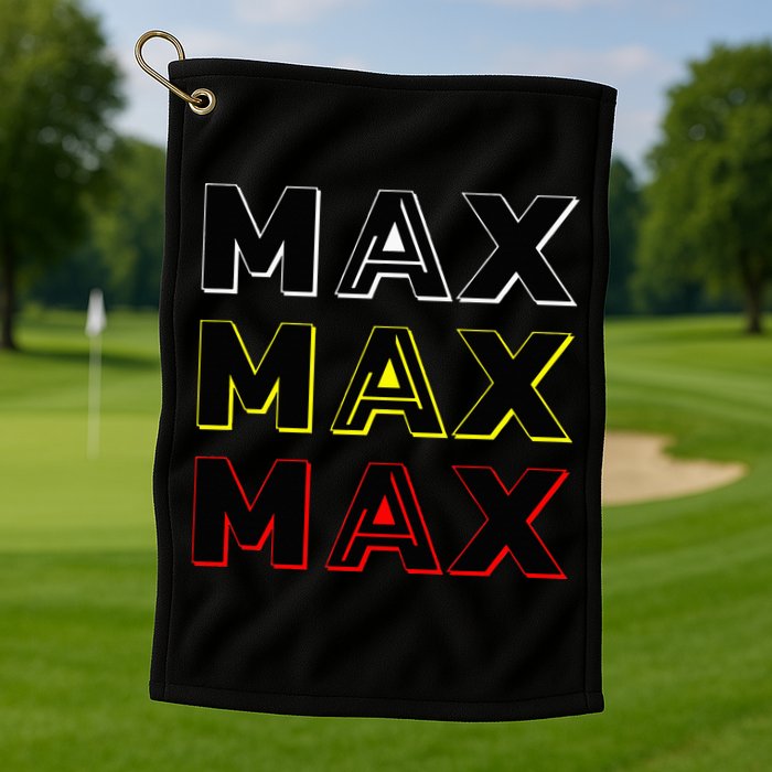 Max Max Formula Racing Driver Fan Team Box Box Box Golf Towel