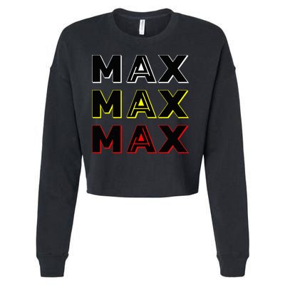 Max Max Formula Racing Driver Fan Team Box Box Box Cropped Pullover Crew