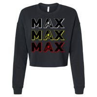 Max Max Formula Racing Driver Fan Team Box Box Box Cropped Pullover Crew
