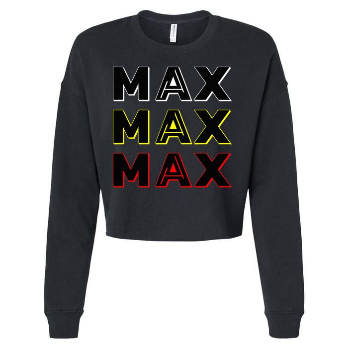 Max Max Formula Racing Driver Fan Team Box Box Box Cropped Pullover Crew
