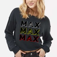 Max Max Formula Racing Driver Fan Team Box Box Box Cropped Pullover Crew