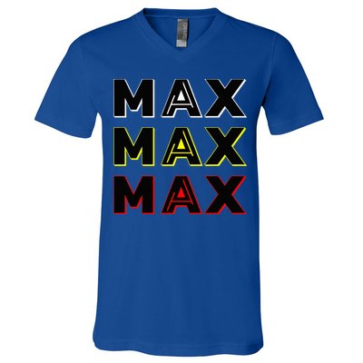 Max Max Formula Racing Driver Fan Team Box Box Box V-Neck T-Shirt