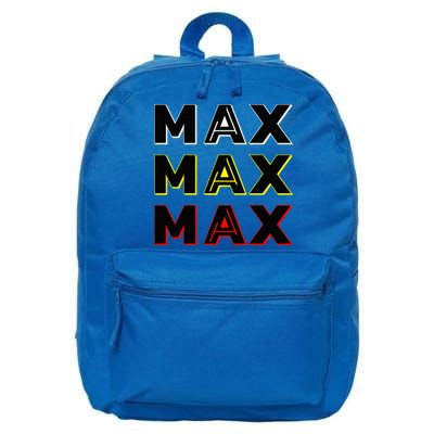 Max Max Formula Racing Driver Fan Team Box Box Box 16 in Basic Backpack
