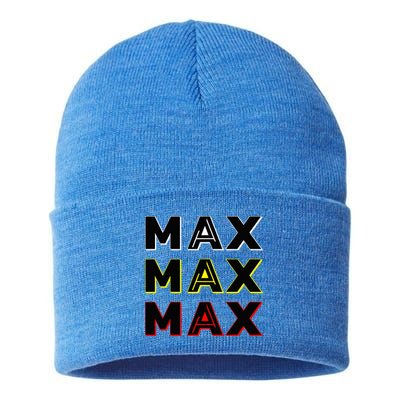 Max Max Formula Racing Driver Fan Team Box Box Box Sustainable Knit Beanie