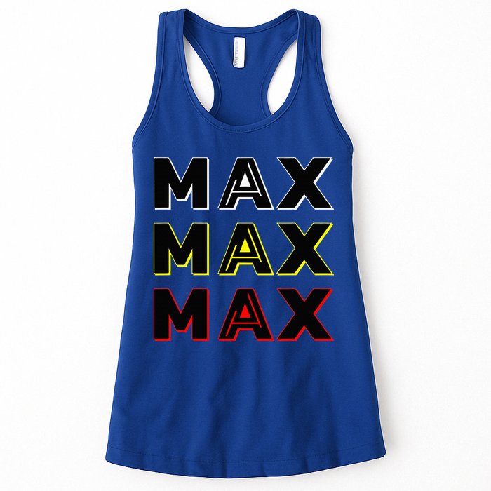 Max Max Formula Racing Driver Fan Team Box Box Box Womens Tank Top