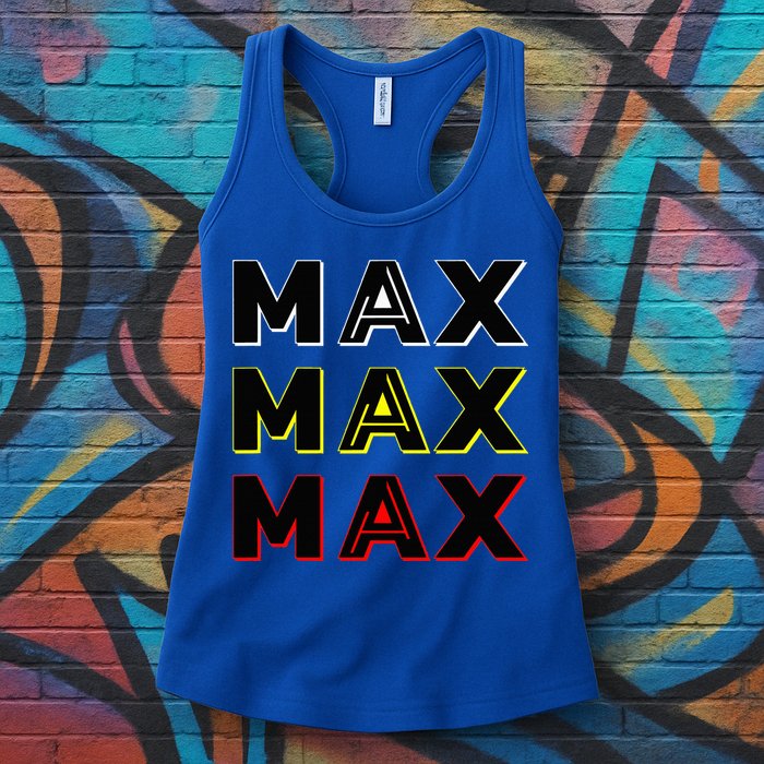 Max Max Formula Racing Driver Fan Team Box Box Box Womens Tank Top