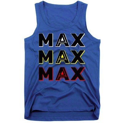 Max Max Formula Racing Driver Fan Team Box Box Box Tank Top
