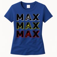 Max Max Formula Racing Driver Fan Team Box Box Box Womens T-Shirt