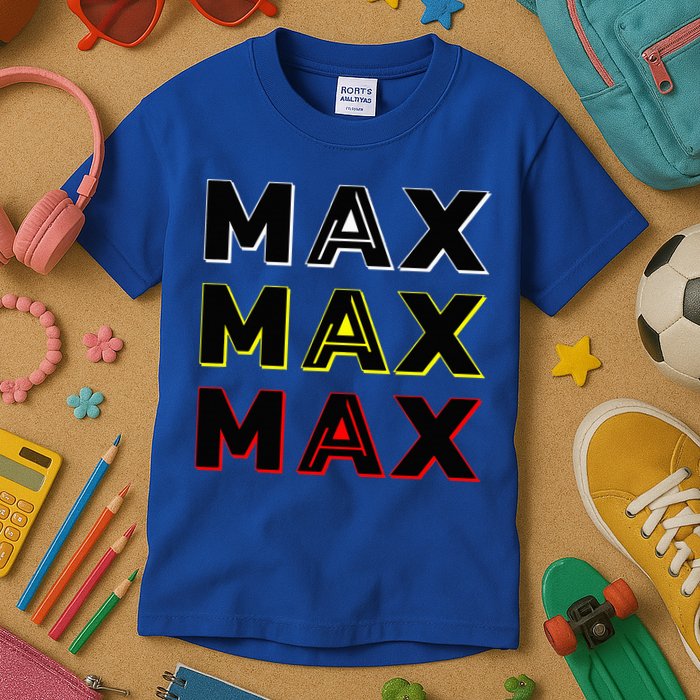 Max Max Formula Racing Driver Fan Team Box Box Box Kids T-Shirt