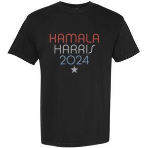 Modern Minimalist Faded Red White Blue Kamala Harris 2024 Garment-Dyed Heavyweight T-Shirt