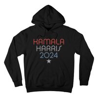 Modern Minimalist Faded Red White Blue Kamala Harris 2024 Hoodie