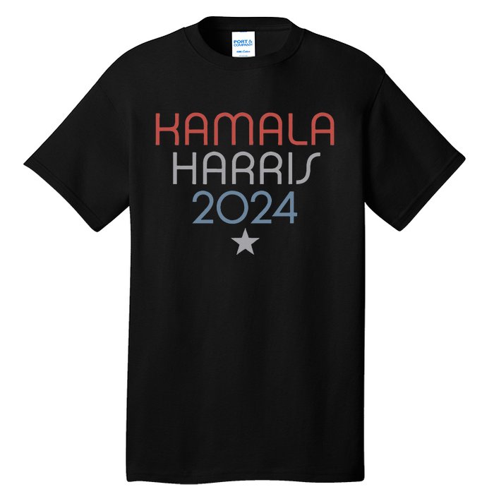 Modern Minimalist Faded Red White Blue Kamala Harris 2024 Tall T-Shirt