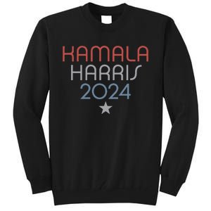 Modern Minimalist Faded Red White Blue Kamala Harris 2024 Tall Sweatshirt