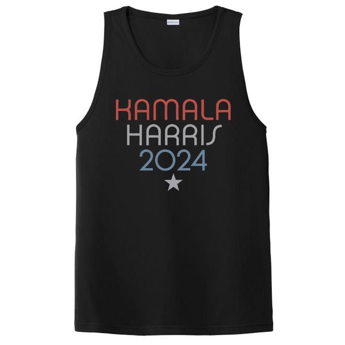 Modern Minimalist Faded Red White Blue Kamala Harris 2024 PosiCharge Competitor Tank