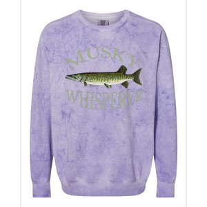 Musky Muskellunge Fish Illustration Art Fishing Angler Gear Colorblast Crewneck Sweatshirt