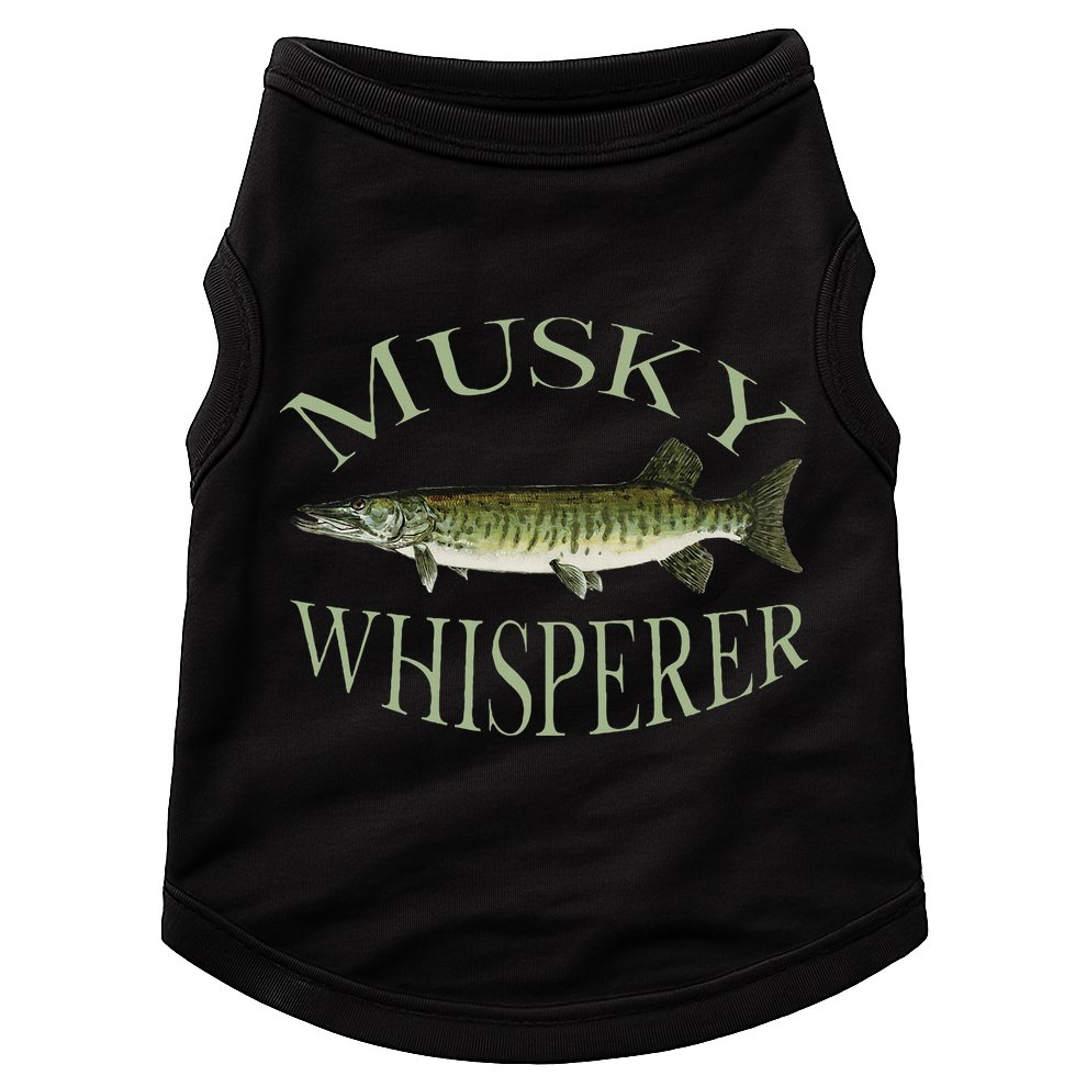 Musky Muskellunge Fish Illustration Art Fishing Angler Gear Doggie Tank
