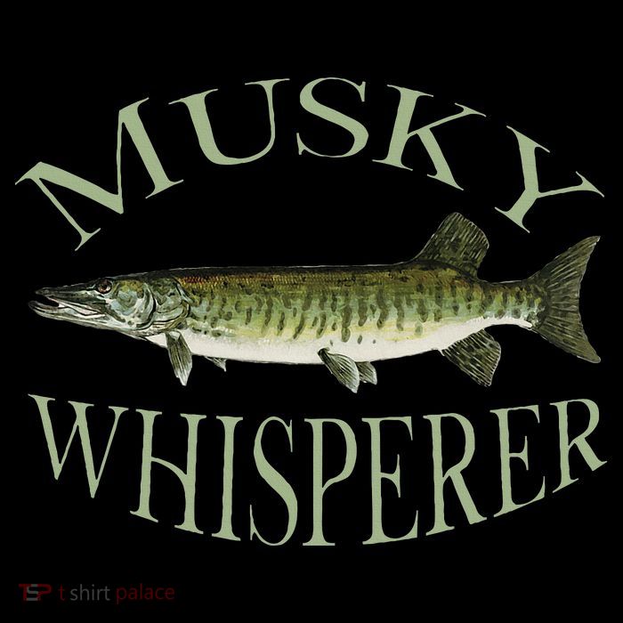 Musky Muskellunge Fish Illustration Art Fishing Angler Gear Tall T-Shirt