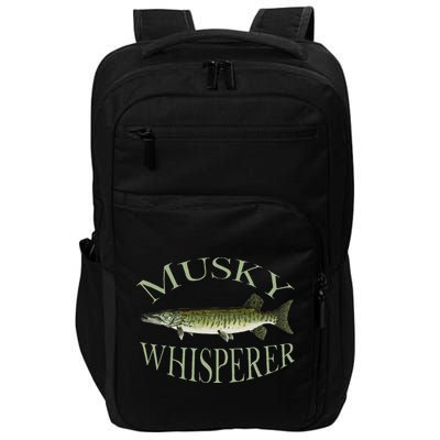 Musky Muskellunge Fish Illustration Art Fishing Angler Gear Impact Tech Backpack