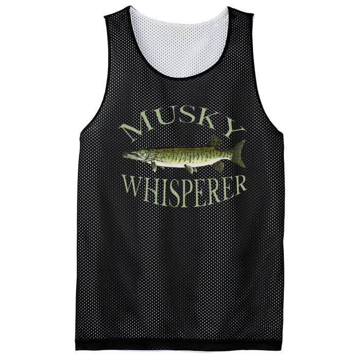 Musky Muskellunge Fish Illustration Art Fishing Angler Gear Mesh Reversible Basketball Jersey Tank