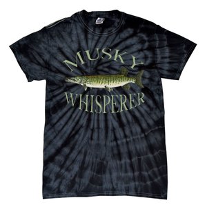 Musky Muskellunge Fish Illustration Art Fishing Angler Gear Tie-Dye T-Shirt