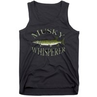 Musky Muskellunge Fish Illustration Art Fishing Angler Gear Tank Top