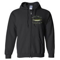 Musky Muskellunge Fish Illustration Art Fishing Angler Gear Full Zip Hoodie