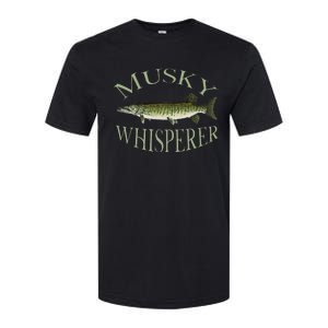 Musky Muskellunge Fish Illustration Art Fishing Angler Gear Softstyle CVC T-Shirt