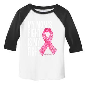 My Mom's Fight Is My Fight Breast Cancer Awareness Funny Gift Meaningful Gift Toddler Fine Jersey T-Shirt