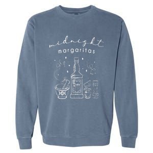 Midnight Margaritas Funny Halloween Witches Garment-Dyed Sweatshirt