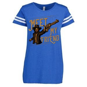 Meet My Friend Enza Ladies Jersey Football T-Shirt