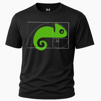 Math Mathematics Fibonacci Sequence Chameleon Golden Ratio Cooling Performance Crew T-Shirt