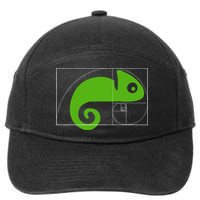 Math Mathematics Fibonacci Sequence Chameleon Golden Ratio 7-Panel Snapback Hat