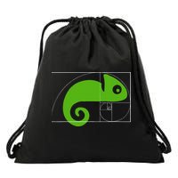 Math Mathematics Fibonacci Sequence Chameleon Golden Ratio Drawstring Bag