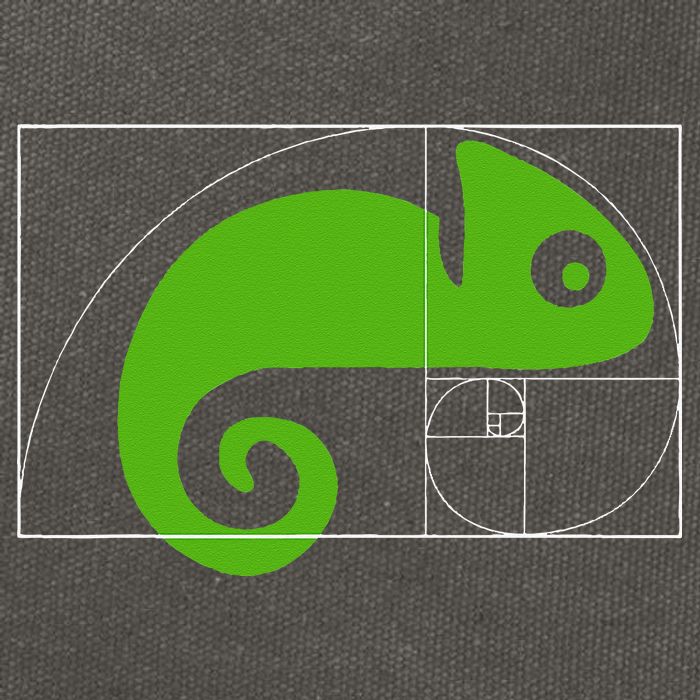 Math Mathematics Fibonacci Sequence Chameleon Golden Ratio Cotton Canvas Backpack