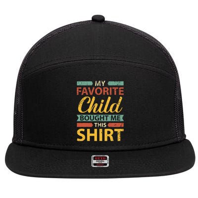 MotherFatherFamily My Favourite Child 7 Panel Mesh Trucker Snapback Hat