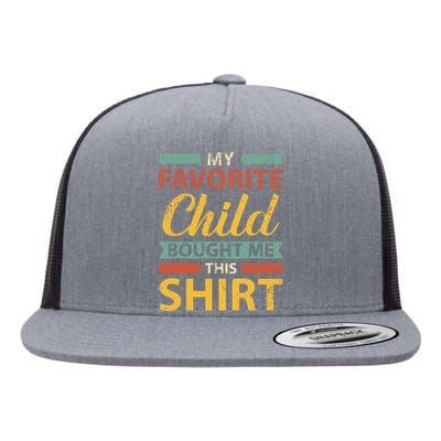 MotherFatherFamily My Favourite Child Flat Bill Trucker Hat