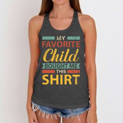 MotherFatherFamily My Favourite Child Women's Knotted Racerback Tank