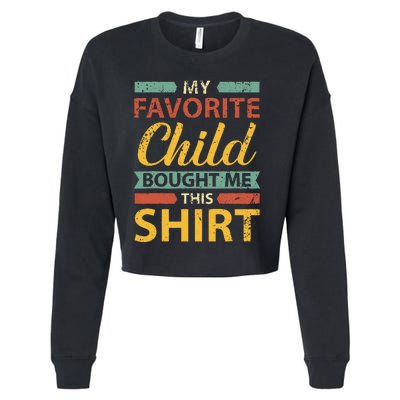 MotherFatherFamily My Favourite Child Cropped Pullover Crew