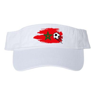 Morocco Moroccan Flag Soccer Football Lover Valucap Bio-Washed Visor