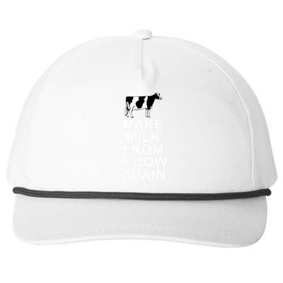 Make Milk From A Cow Again Snapback Five-Panel Rope Hat