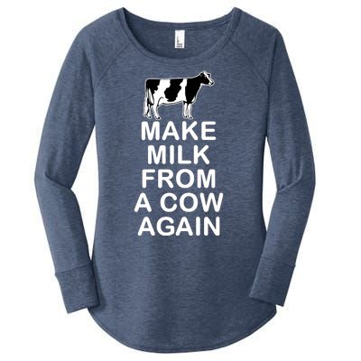 Make Milk From A Cow Again Women's Perfect Tri Tunic Long Sleeve Shirt