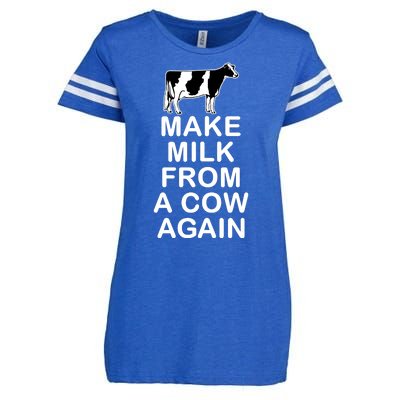 Make Milk From A Cow Again Enza Ladies Jersey Football T-Shirt