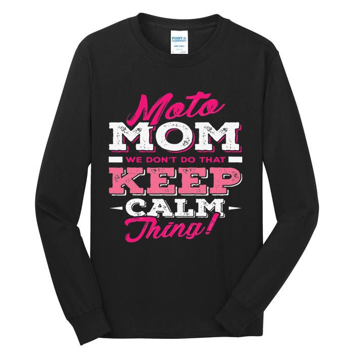 Moto Mom Funny Motocross Dirt Bike Tall Long Sleeve T-Shirt