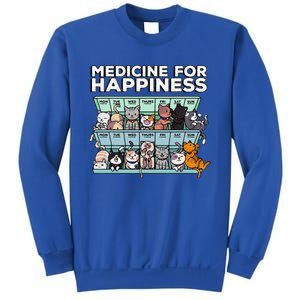 My Medicine For Happiness Called Cats Every Day Kitten Cat Sweatshirt